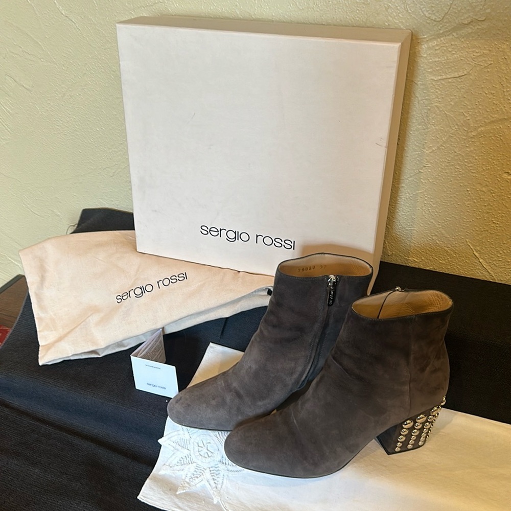 Sergio Rossi Scarpe Donna gray Suede boots